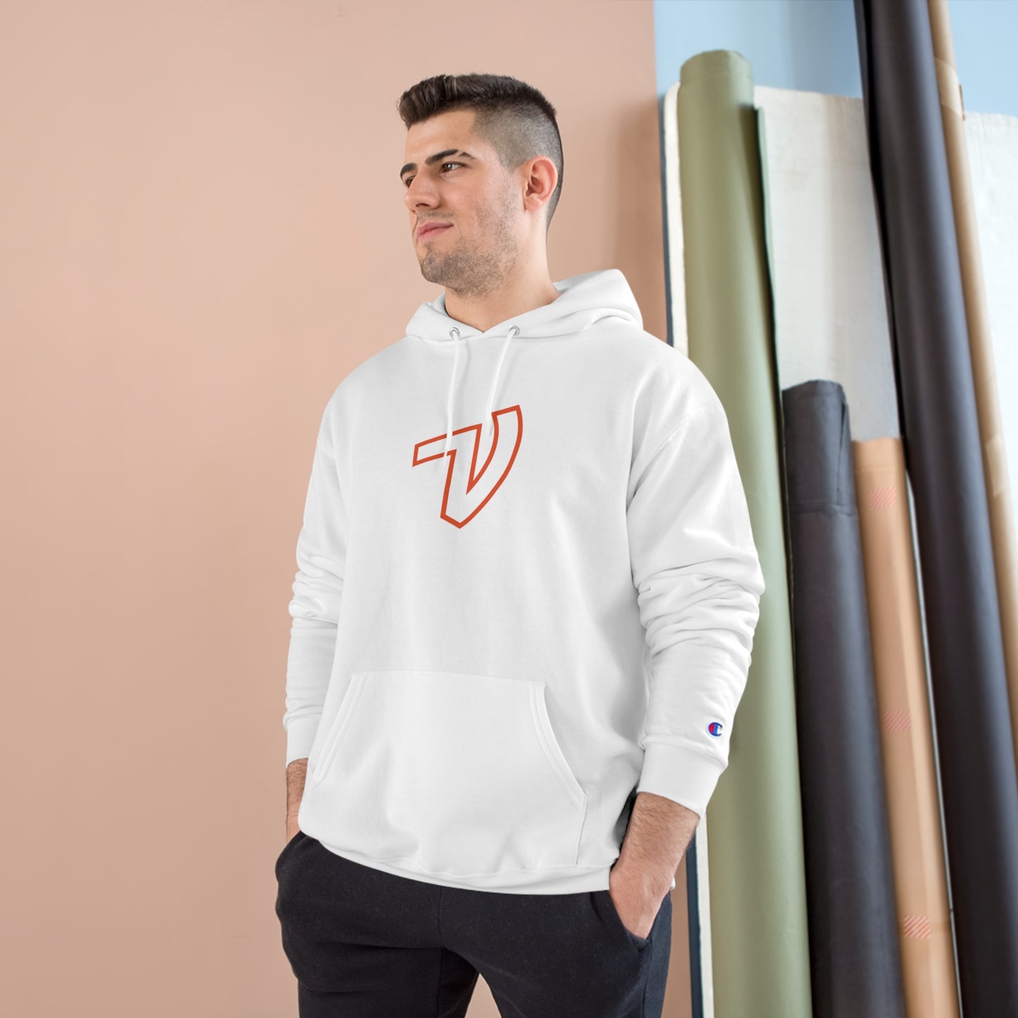 The Voddami x Champion Rosh Gadol Red Hoodie