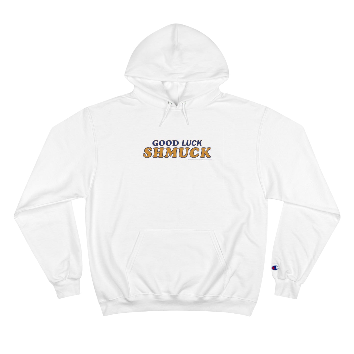 The Voddami x Champion Good Luck Shmuck Blue Hoodie