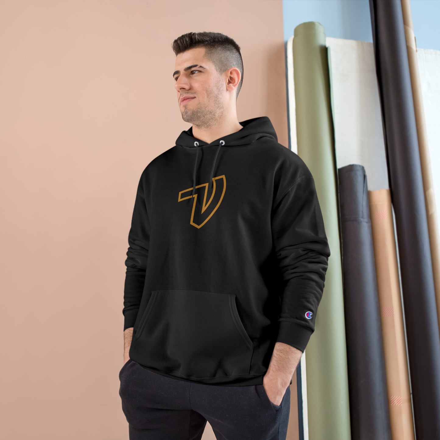 The Voddami x Champion Rosh Gadol Gold Hoodie